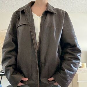 Wilson Men's Dark Brown Leather Jacket